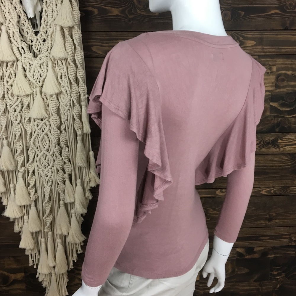 Madison & Berkeley |‎ Mauve Ruffle Blouse - Picture 3 of 6